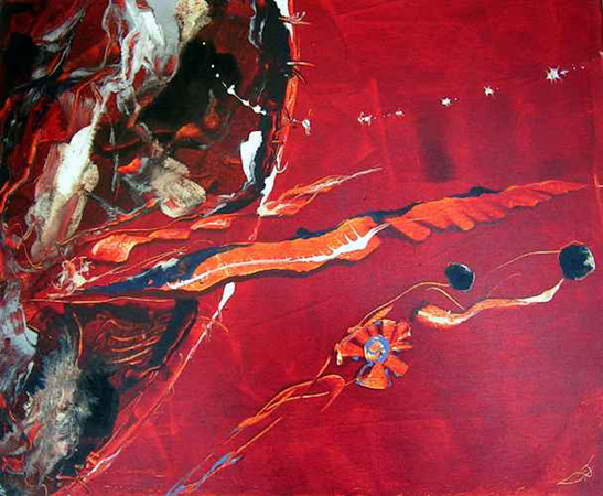 Comets, 70 x 50, Acryl auf Leinwand, verf�gbar