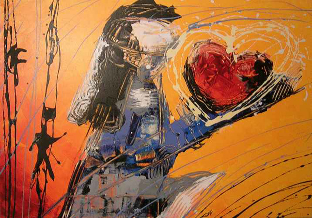 Give You My Heart, 100 x 70 Acryl auf Leinwand