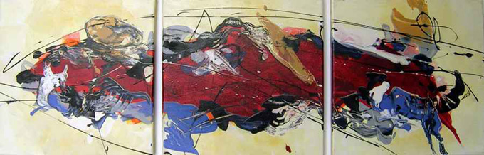 Hey You, 3 St�ck 30 x 30, Acryl auf Leinwand, verf�gbar