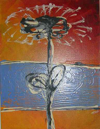 Little Flower, 30 x 40, Acryl auf Leinwand, verf�gbar