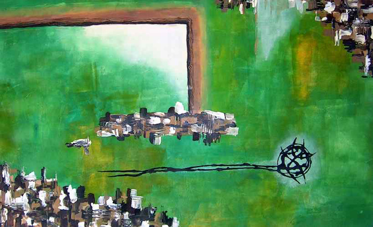 Mobila, 70 x 130, Acryl auf Leinwand,