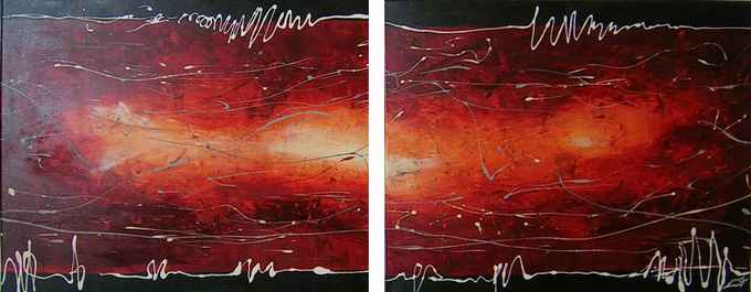 Show Me Your World, 2 St�ck 60 x 80, Acryl auf Leinwand,