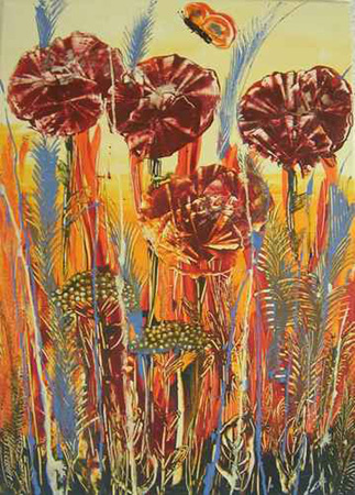 Sommerwiese Dinkelberg, 50 x 70, Acryl auf Leinwand,