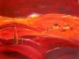 Warmer Toscana Abend, 60 x 80, Acryl auf Leinwand,