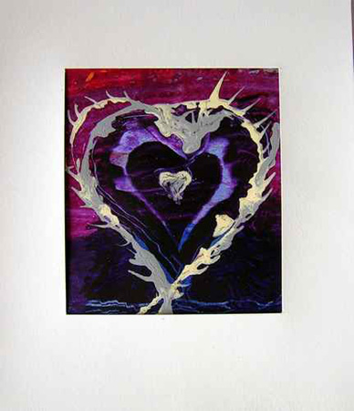 Burning Heart,Acryl auf Malkarton,40 x 50,verf�gbar