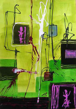 In Connection, 50 x 70, Acryl auf Malkarton, verf�gbar