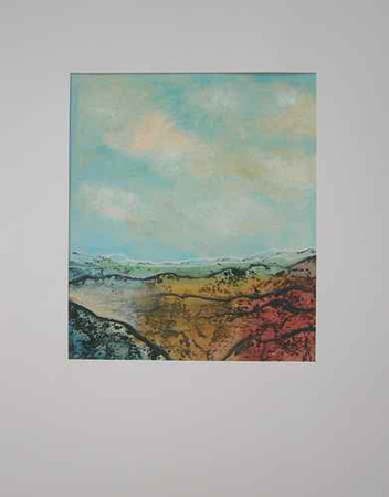 Jura Abend, Acryl auf Malkarton, 40 x 50, verf�gbar