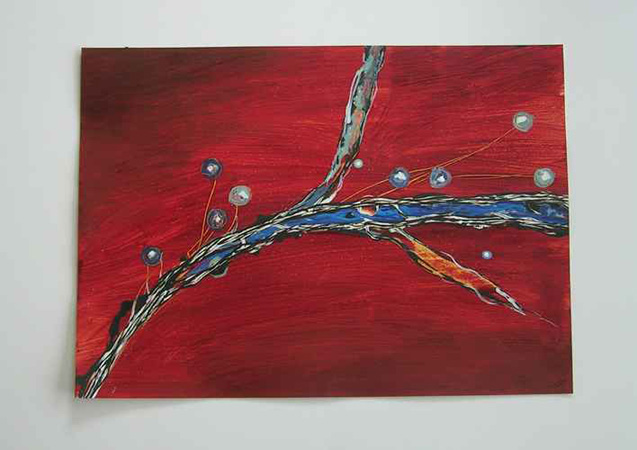 Weg der Erkenntniss, Acryl auf Malkarton, 70 x 50,v erf�gbar